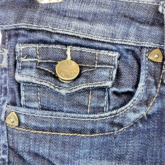 KUT from the Kloth Natalie Crop Capri Blue Jeans Size 6~Cuffed Hem~32×18 - Picture 3 of 10